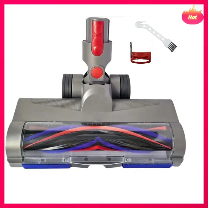 

AD-Для Dyson V7 V8 V10 V11 V15 Вакуумная насадка для щетки для пола с защитой от защемления Роликовая насадка со светодиодной подсветкой для пыли