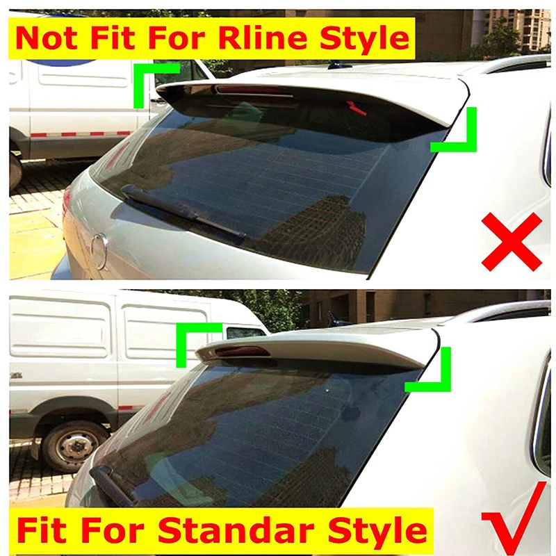 For VW Tiguan MK2 2017 2018 2019 2020 2021 2022 2023 Black Rear Window Side Spoiler Canard Canards Splitter Accessories Exterior view 2