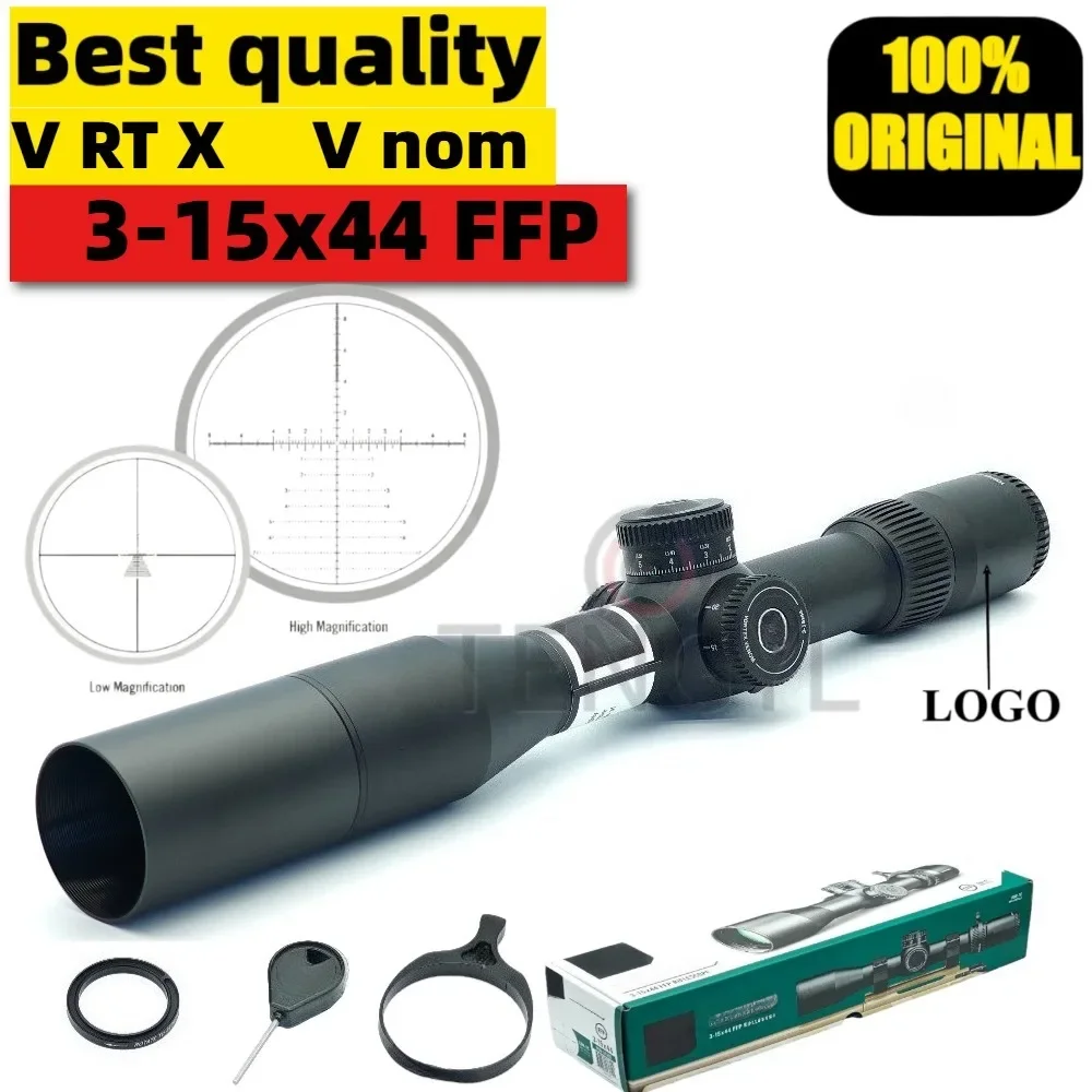 Jacht Optiek Originele V Nom 3-15x44 FFP EBR-7C MRAD 34mm Buis Richtkijker Eerste Focale Vlak Scope Sight