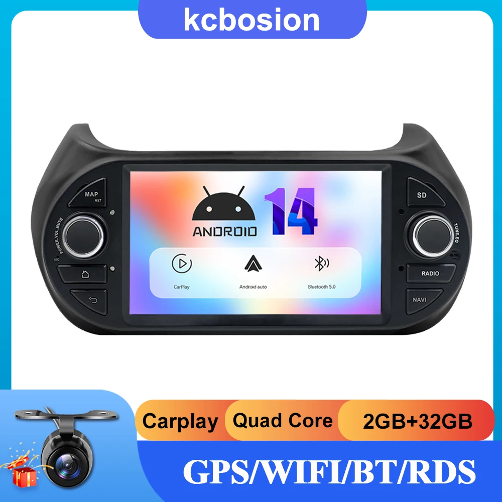 7'' GPS for Fiat Fiorino,Citroen Nemo,Peugeot Bipper GPS Carplay Android Auto 4G Radio Stereo Audio Video Car Multimedia Player