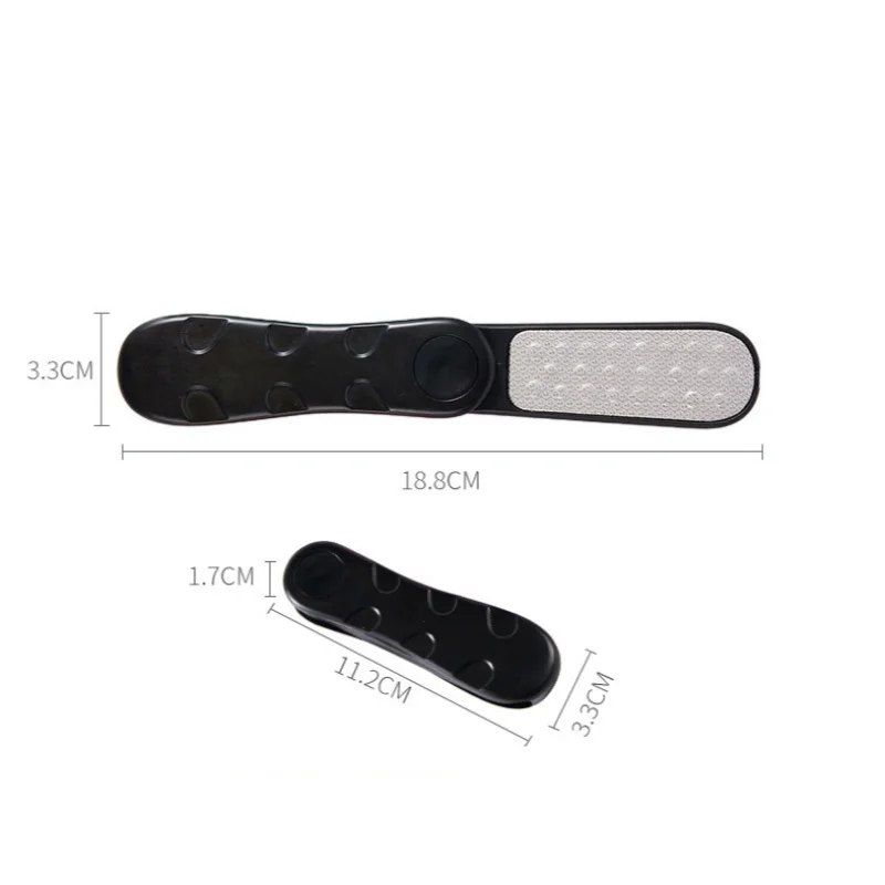 Lima per piedi professionale in acciaio inossidabile, pieghevole su due lati, per rimozione calli della pelle morta, strumenti per pedicure, grattugia esfoliante