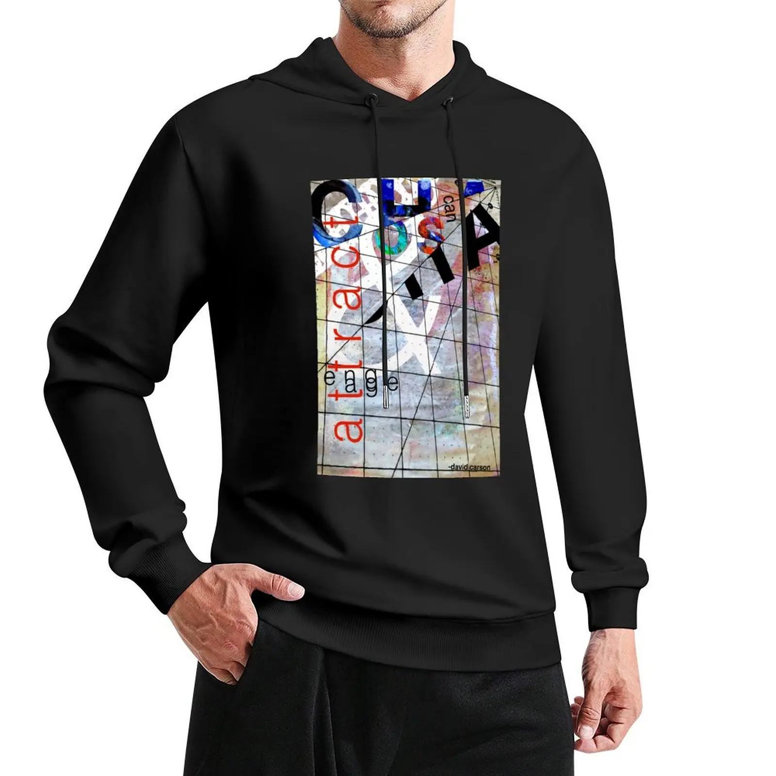 David Carson Chaos Typography Hoodie hooded shirt autumn clothes clothes for men men's coat hoodie men