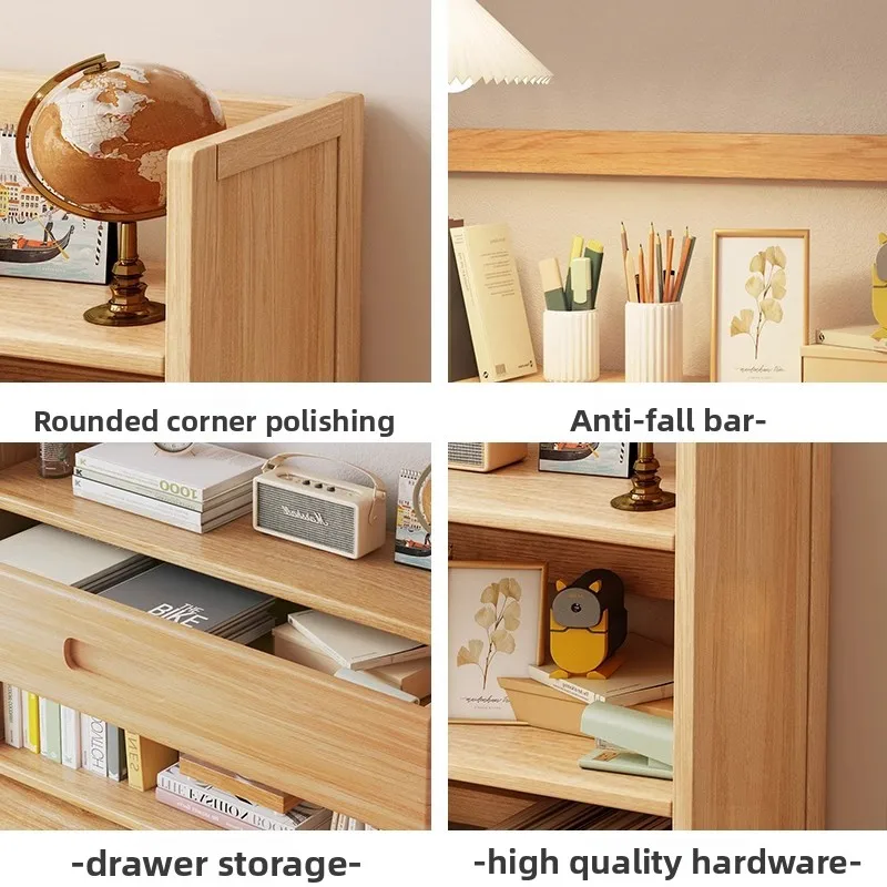 Natural Bamboo Home Desktop Organizer Multi-Tier Window Sill Bookshelf Balcony Storage Cabinet
