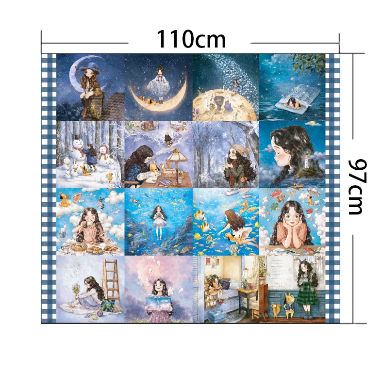 97*110cm Cotton Positioning The Cloth Patchwork Fabrics By The Meter Fabric For Needlework Patchwork Accessories