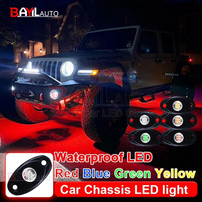12V car chassis light,High-brightness LED light,for Jeep off-road car modification accessories,Waterproof car ambient light