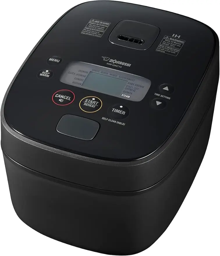 

Zojirushi NW-QAC10 Induction Rice Cooker and Warmer, 5.5 Cup Capacity, Black, 9.25 x 12.25 x 7.88