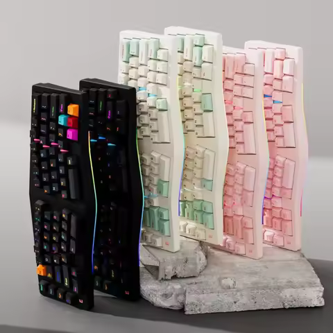 Mmd EIF68 Alice Mechanical Keyboard Wireless Tri-Mode Aluminum Shell Custom Hot-Swap QMK/VIA Office Gaming Mechanical Keyboard