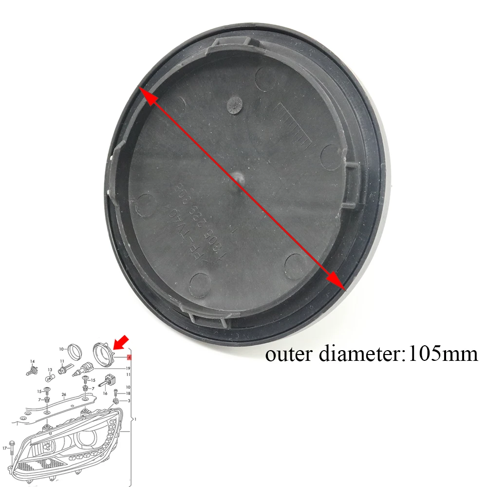 

Headlight Bulb Sealing Cap Dustproof Headlamp Dust Cover For Seat Alhambra 710 For VW Sharan 7N1 7N2 Caddy 2CA 2CB Touran 1T3