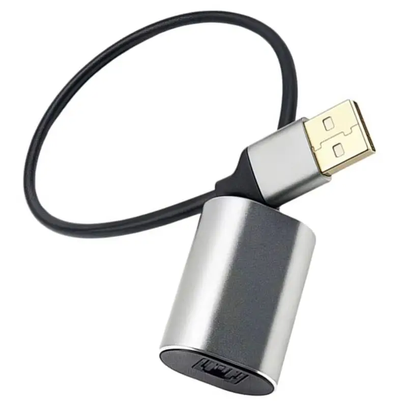 20cm Aluminum Shell USB-A Male to TOSLINK Fiber Optic Female SPDIF PCM Stereo Digital Audio Signal Output