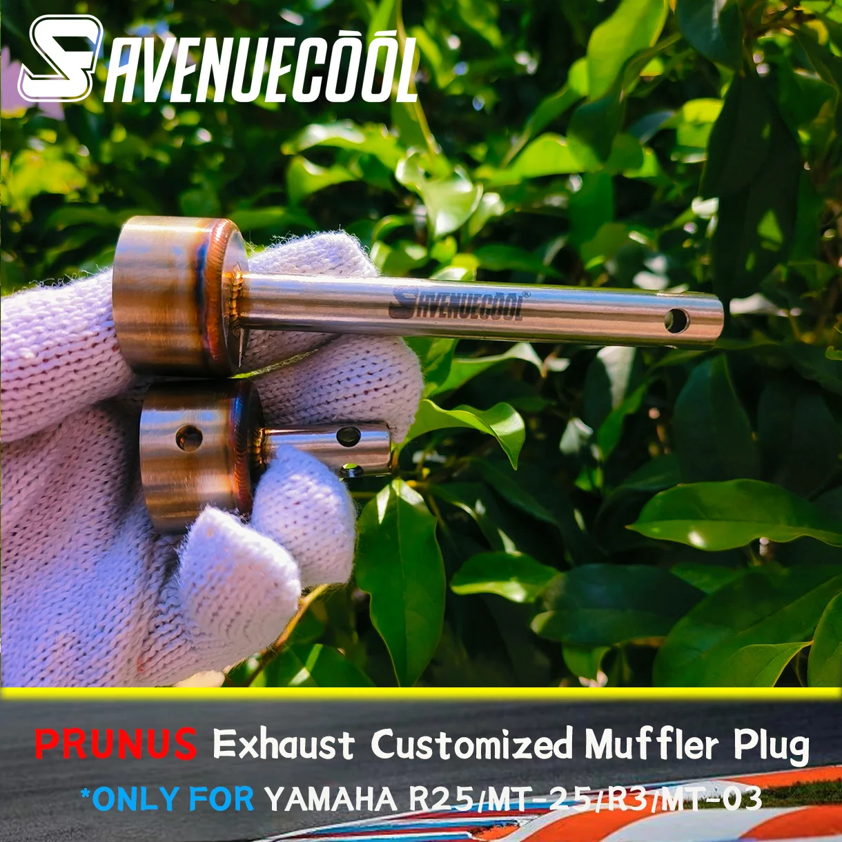 Avenuecool Prunus العادم لياماها R25/Mt-25/R3/Mt-03 DB القاتل العادم مخصص كاتم الصوت التوصيل دراجة نارية تعديل ماسورة العادم الفولاذ المقاوم للصدأ كاتم الصوت التوصيل تعديل قطع الغيار #5