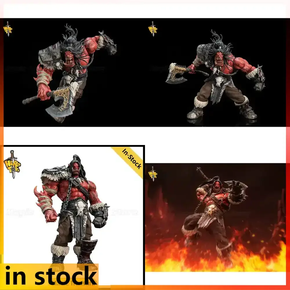 

Herotoys Grommash Hellscream Red Old Roar Chief 1/10 Scale Action Figure Toy Collectible Figure Gift for World of Warcraft