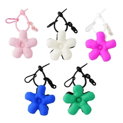Flower Keyring Filled Cotton Lanyard Keyholder Upgrade Bag Pendant Lovely Keychain for Car Keys Accessories Keycord