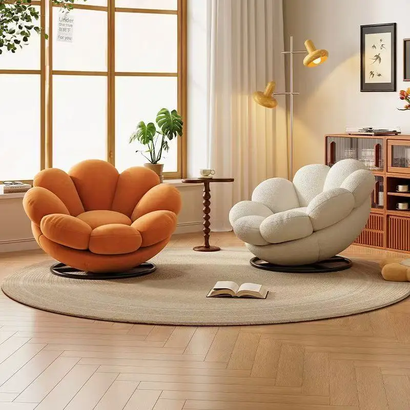 

High Quality Modern Design Pumpkin-Shape Pouf Sofa Chair Comfortable For Living Room Lazy Leisure