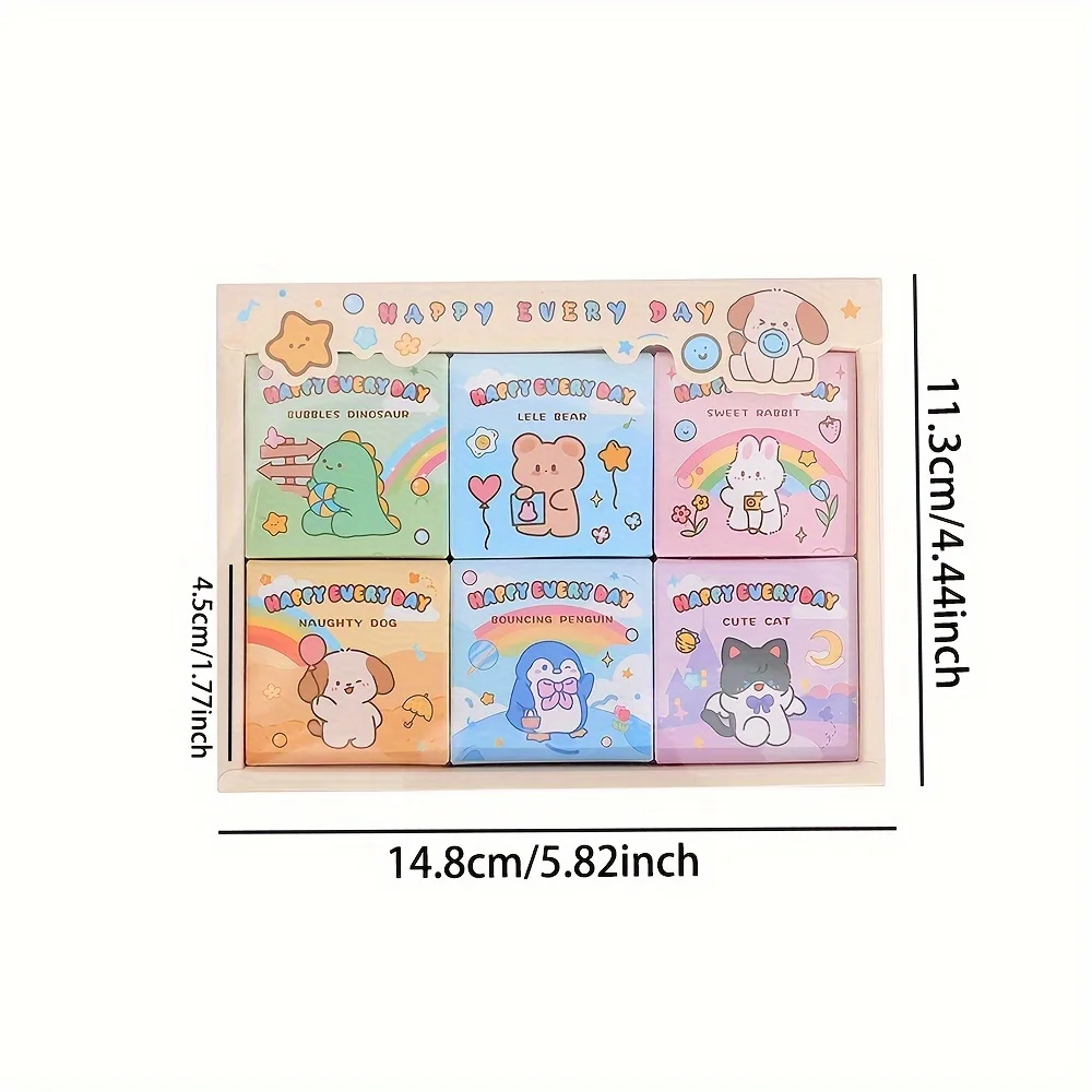 300 Blatt niedlichen Cartoon Tiere Washi Scrap booking Aufkleber Set dekorative DIY Kunst handwerk Journal ing ästhetische Aufkleber Lieferungen – Detail 7