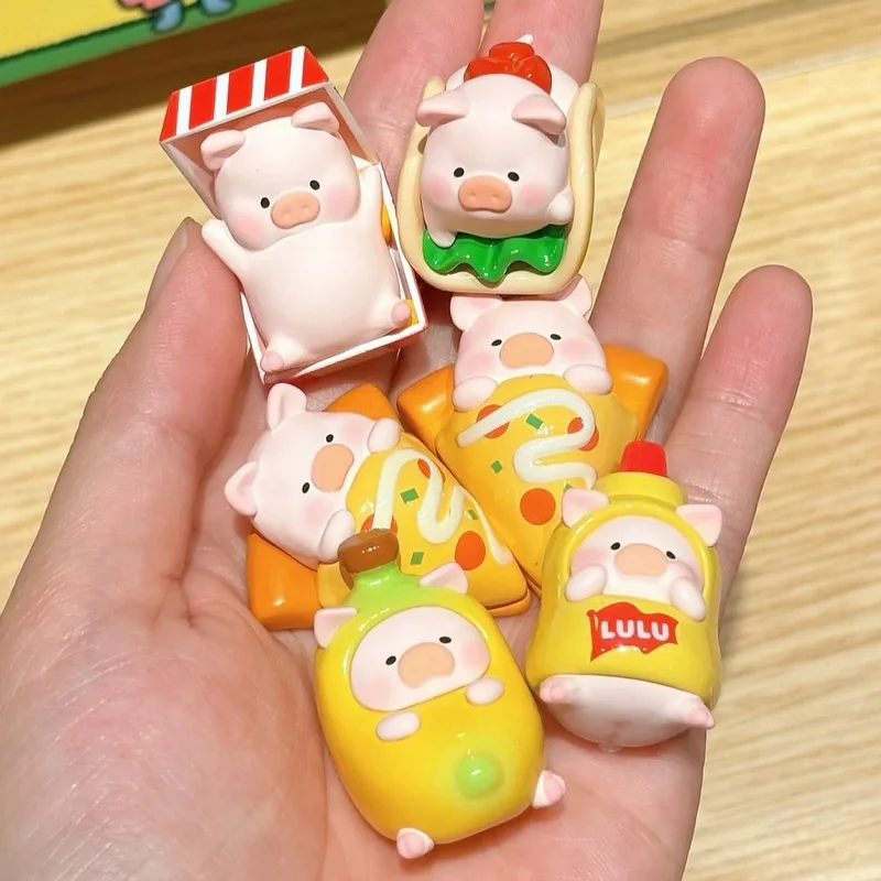 

In Stock Canned Lulu The Piggy Picnic Party Series Mini Mystery Bag Cute Lulu Pig Figure Blind Box Collectible Doll Gifts Toys