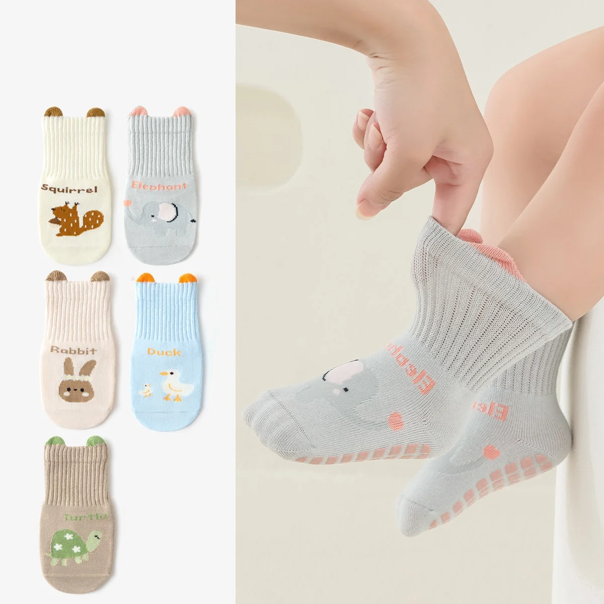 

Детские напольные носки для детей от 0 до 5 лет, для девочек и мальчиков, весенне-осенние хлопковые противоскользящие носки с героями мультфильмов для малышей, детские повседневные домашние спортивные носки