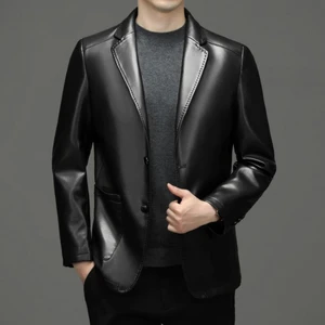 الرجال الجلود الأصلية الأغنام الفراء سترة عارضة صغيرة عالية الجودة الخريف والشتاء الجديد أفضل 10 معاطف شتوية من جلد الغنم للرجال مبيعا - No9