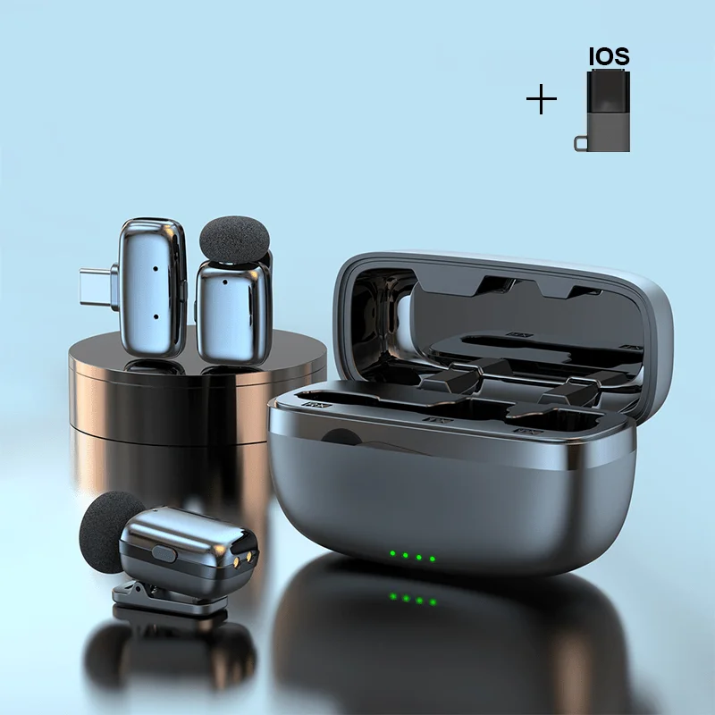 Wireless Lavalier Microphone Recording Mic for Streaming Compatible with MINI Smartphones for Live Streaming Vlogging Interviews