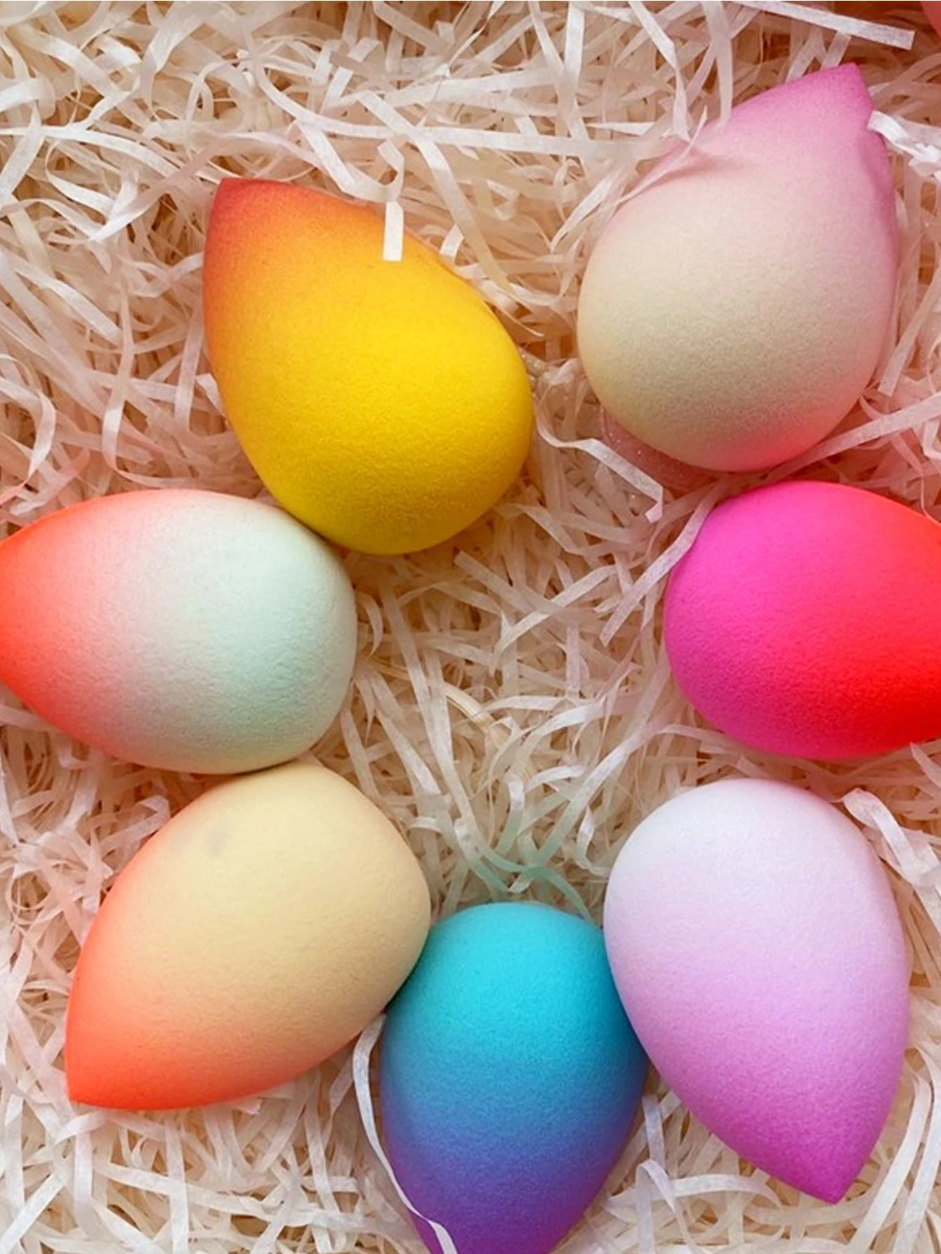 5 عبوات من إسفنجات مكياج أومبير، خلاط إسفنجي للتجميل - خلاط إسفنجي مكياج ناعم للرطب والجاف