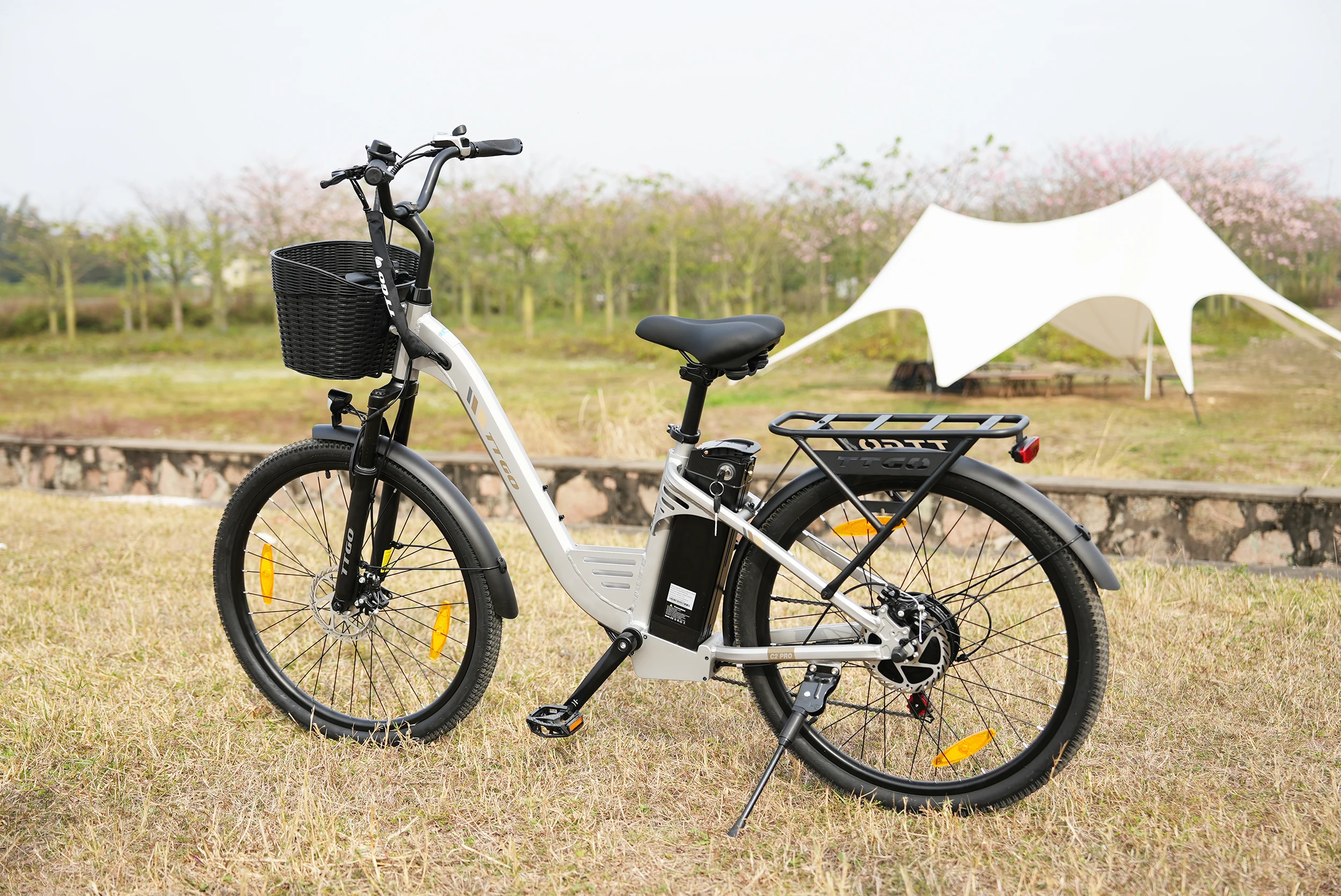 TTGO C2 PRO Erwachsenen 250W Elektrofahrrad 36V 648WH Aluminium-Rahmen E-Bike, 7-Gang-Getriebe, Doppelscheibenbremse Citybike für Herren – Detail 6