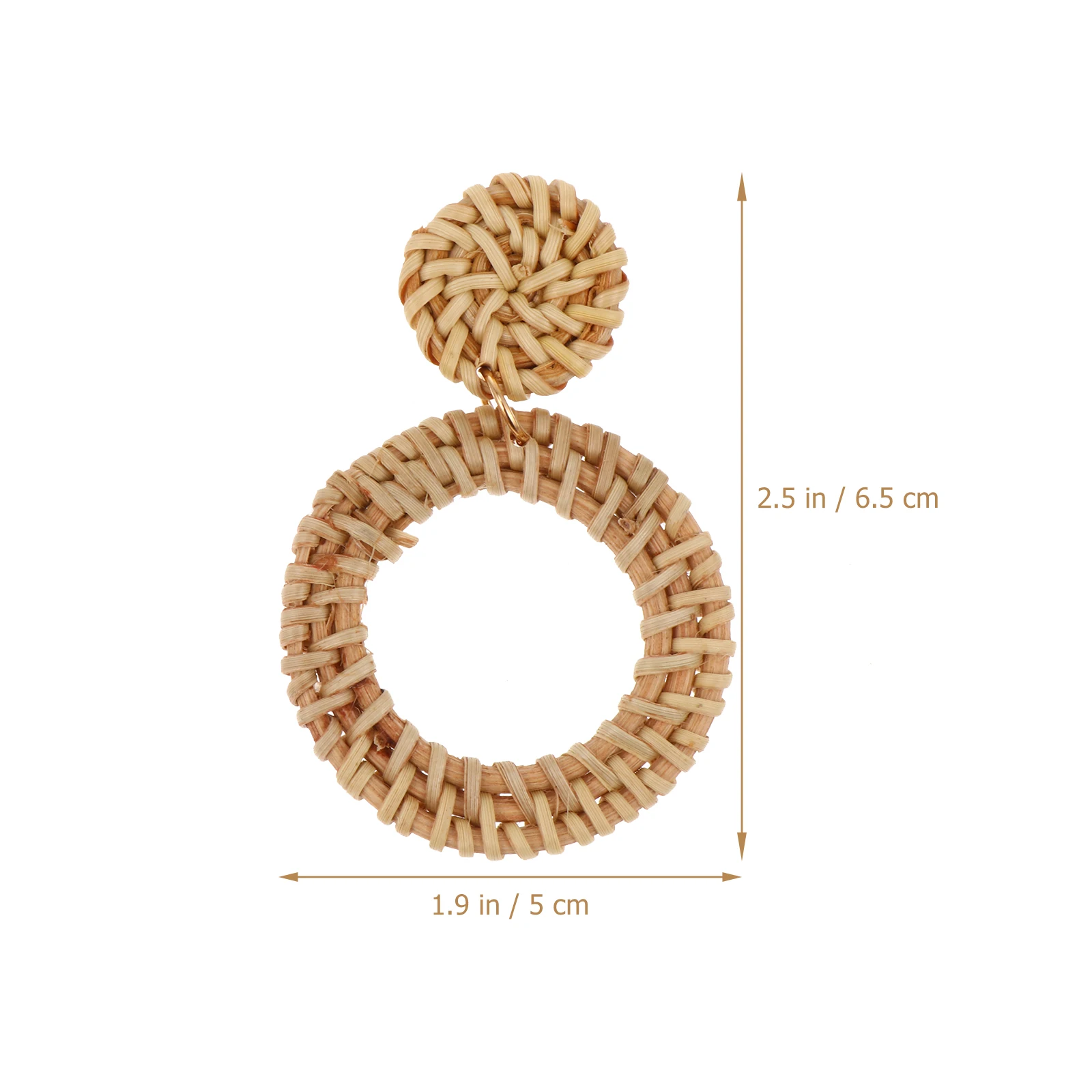 

Retro Braided Hand-woven Wicker Rattan Lightweight Earrings For Women Girls Rattan Earrings Women Party Accessories