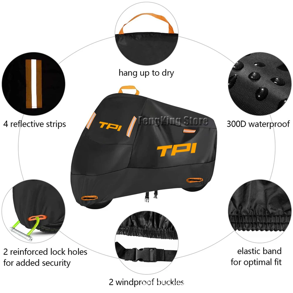 For KTM EXC TPI XC XC-W TPI 300 EXC XC TPI Motorcycle Cover Waterproof Outdoor Scooter UV Protector Rain Cover