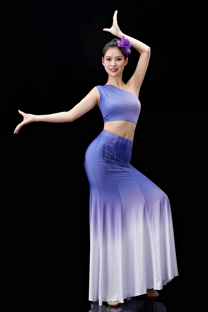 Vrouw Dai Danskostuums Nationale Hmong Dans Fishtail Pauw Danser Kleding Traditionele Minderheid Pauw Stage Performance