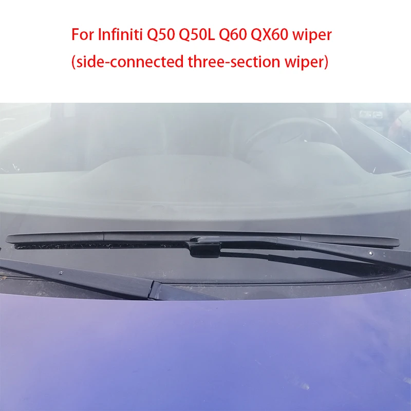 1 Set Auto Wisser Refill Rubber Band 26 "17" Voor Infiniti Q50 Q50L Q60 QX60 Side Aangesloten ruitenwisser