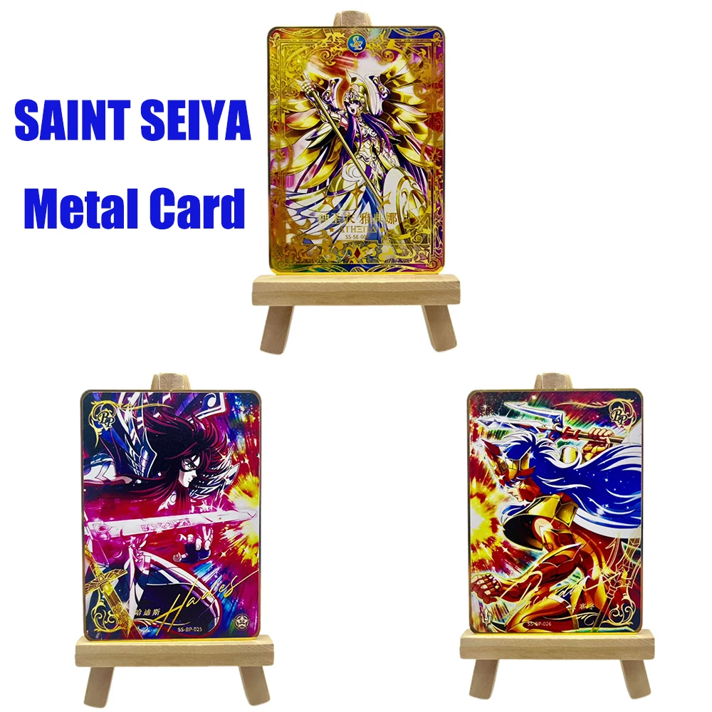 Tarjetas Saint Seiya hechas a mano, tarjeta de Metal de Anime, serie SE BP, tarjeta Flash coleccionable, decoración de escritorio, juguetes para niños, regalos de cumpleaños