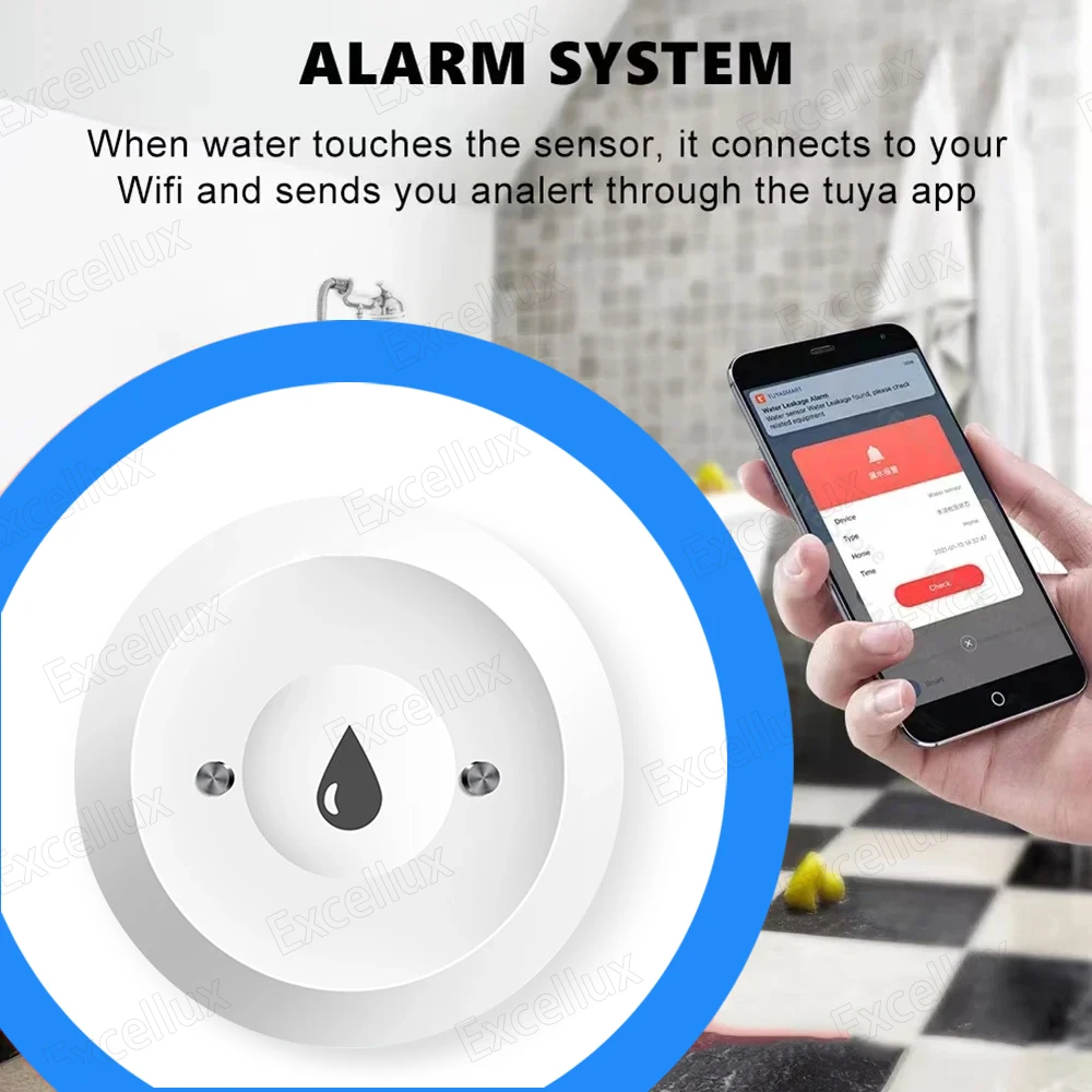 Zigbee Water Detector Leakage Sensor Alarm Leak Detector Tuya Smart Life Remote Monitor Security Support Home Assistant Z2Mqtt