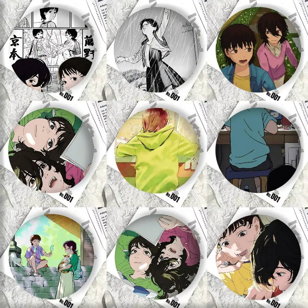 Anime Look Back Manga Round badge lapel pin backpack clothing jewelry accessories gift brooch