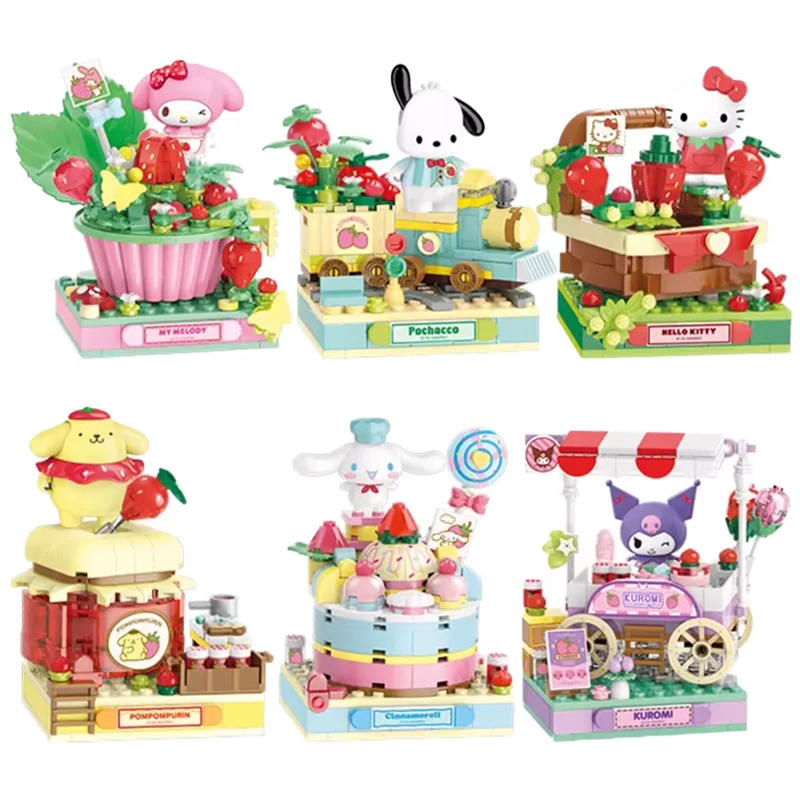 

Keeppley Sanrio строительные блоки клубничный город украшение для рабочего стола головоломка сборка модель игрушки подарки на день рождения для мальчиков и девочек