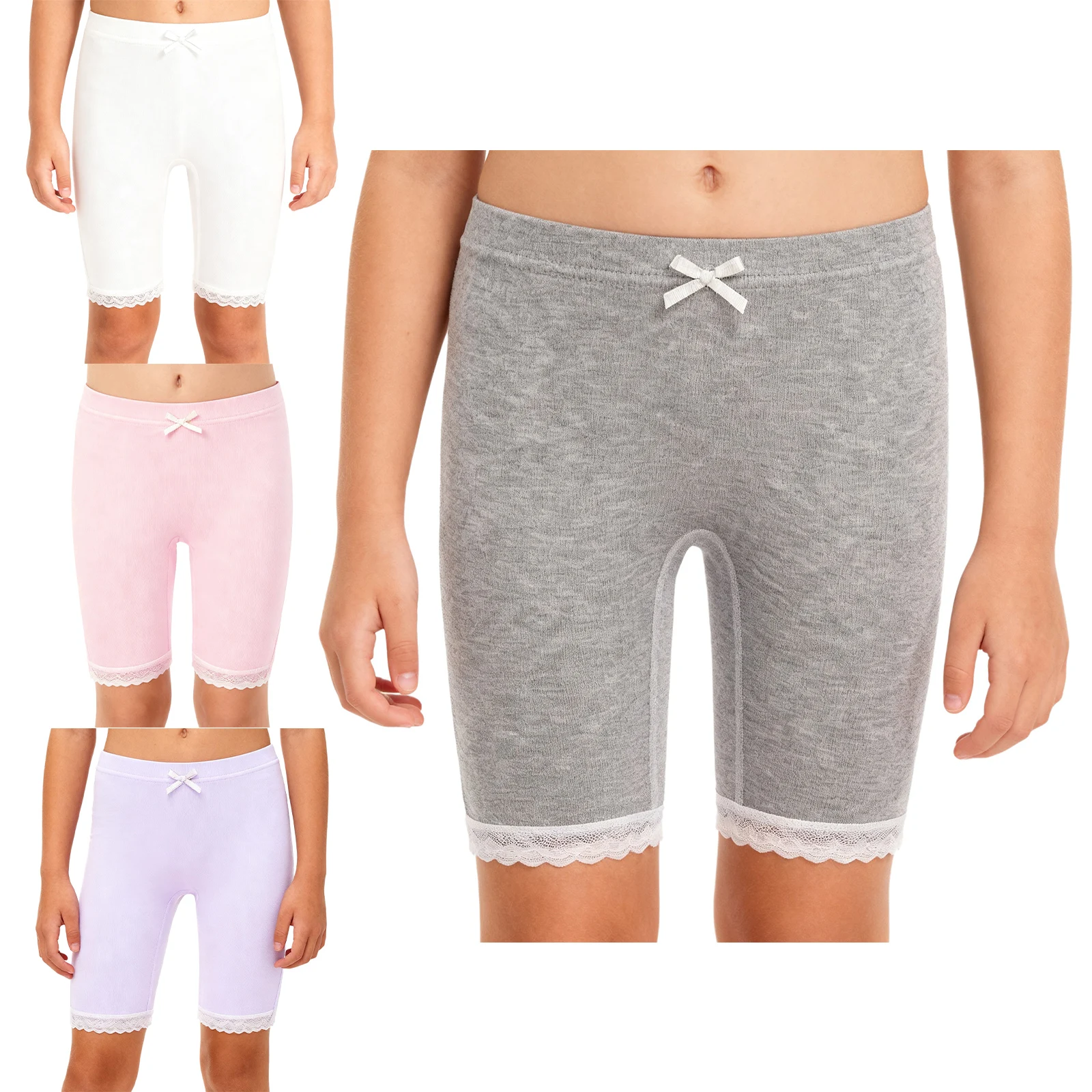 أطفال بنات اليوغا الباليه الرقص طماق مطاطا حزام الدانتيل تقليم سلامة السراويل الملابس الداخلية للجمباز تجريب الرياضة الجري