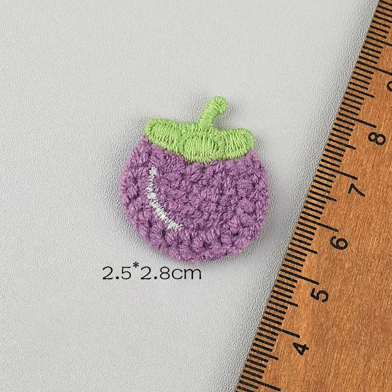 20 Stück wasserlösliche Stickapplikationen mit Fruchtmotiven zum Aufnähen auf Kleidung, Hüte, als Aufnäher, für Kopfschmuck und Haarspangen. – Detail 9
