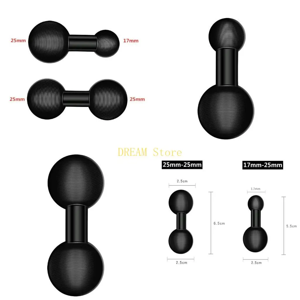 

1in to 1in /0.67in AluminumAlloy Extension Ball Adapters Dual Ball Mount Arm best sale