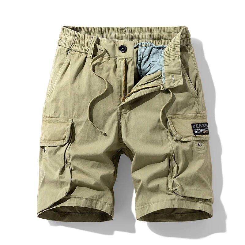 

Летние шорты-карго для мужчин, спортивная одежда, свободные прямые трубки, модные брюки пять четвертей для мужчин, повседневные мужские брюки
