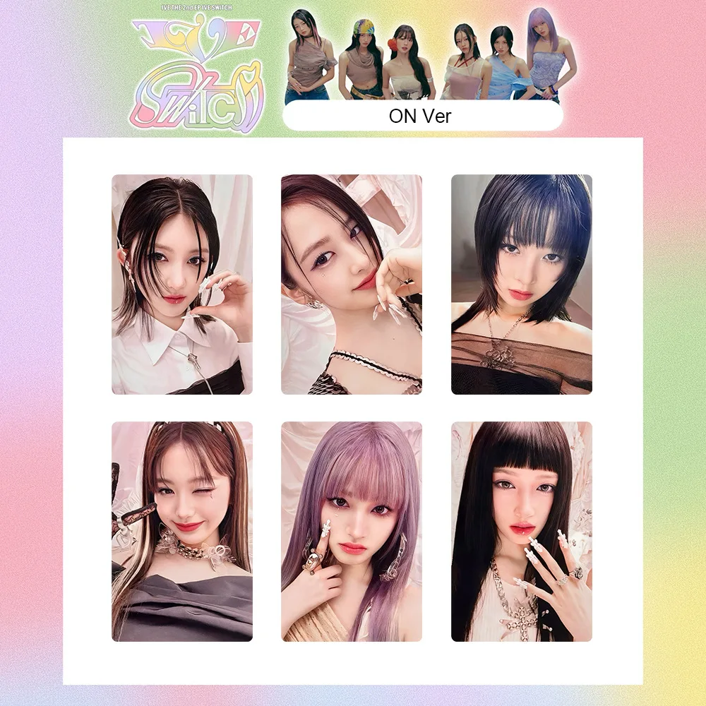 6pcs/set Kpop Idol IVE Lomo Cards IVE SWITCH Photocards Postcard for Fans Collection