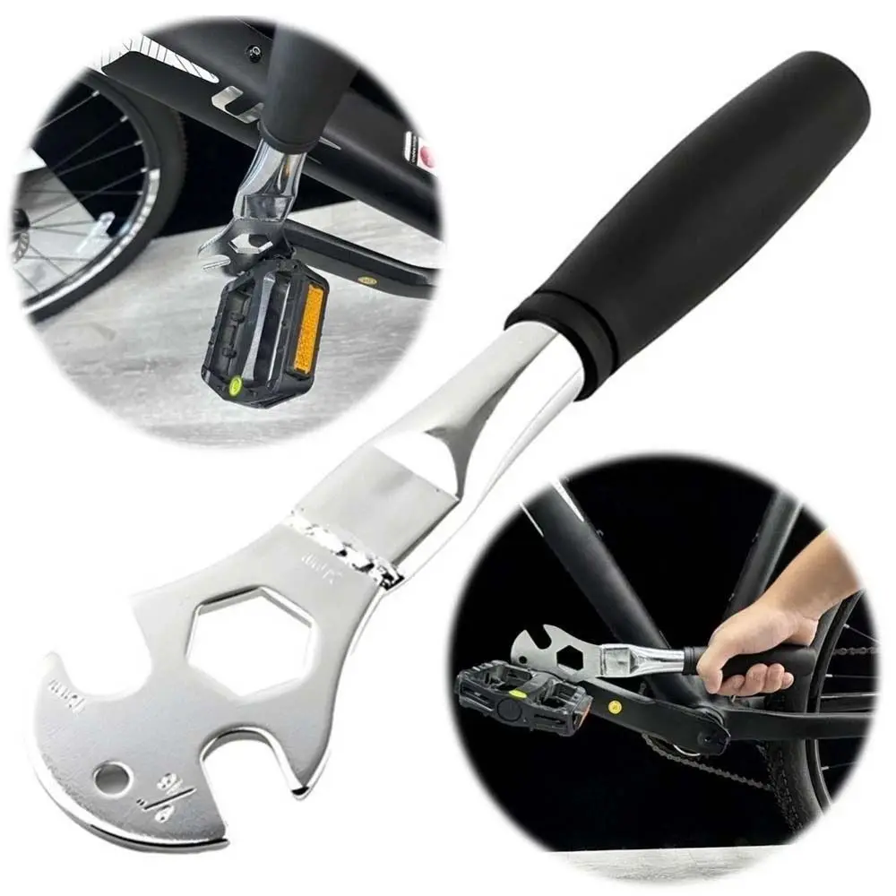 

15/24mm Bicycle Pedal Wrench Long Handle High Carbon Steel Bicycle Pedal Removal Tool High Quality Anti-slip