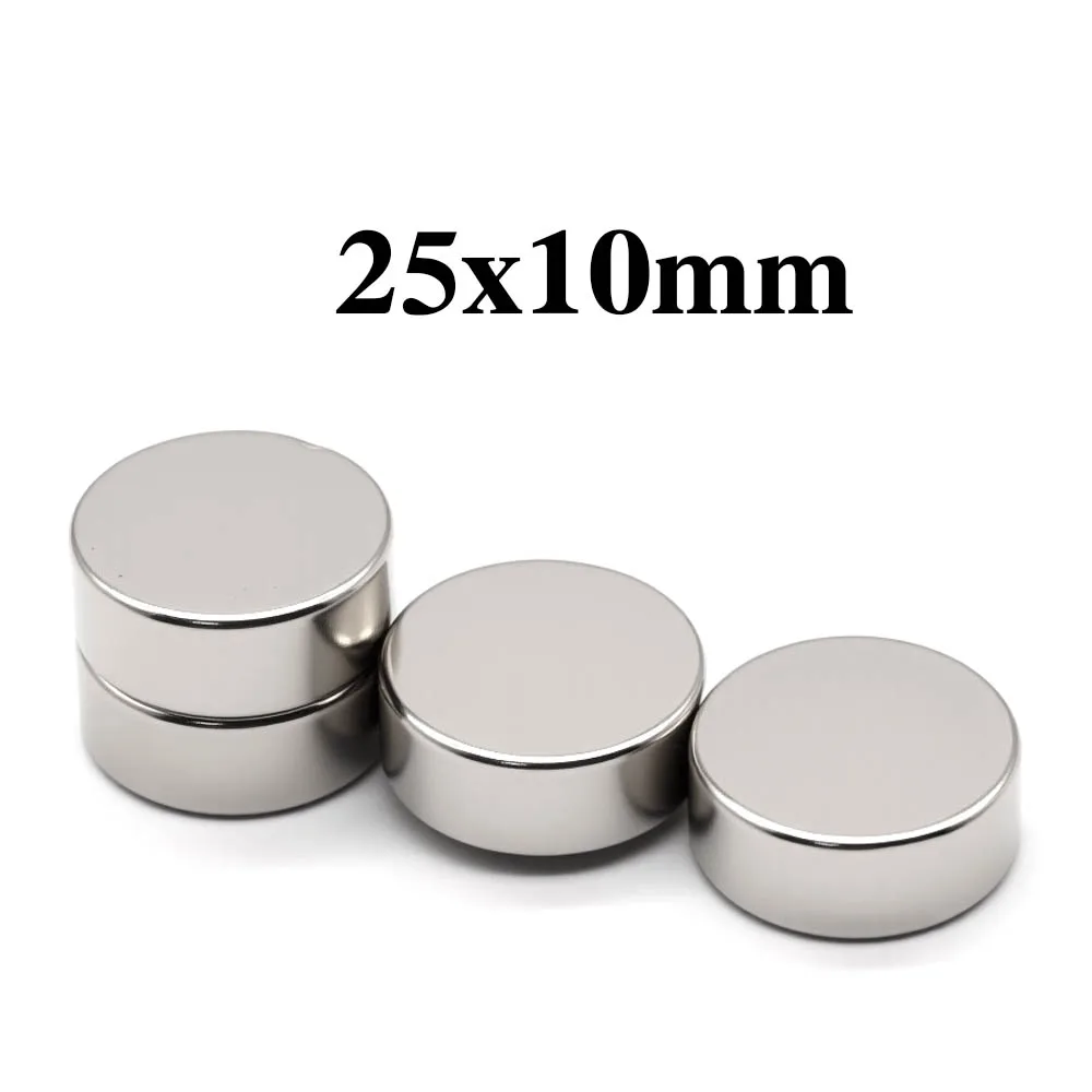 

25x10mm Super Powerful Round Magnet Neodymium Magnet NdfeB N35 Strong Permanent Magnetic imanes Refrigerator Magnet