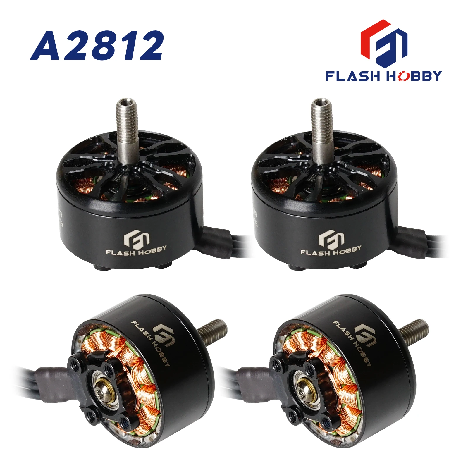 

FLASHHOBBY A2812 2812 900KV 3-6S Brushless Motor for RC Multirotor Airplane 7" 8" 9" FPV Long Range Drones DIY Parts