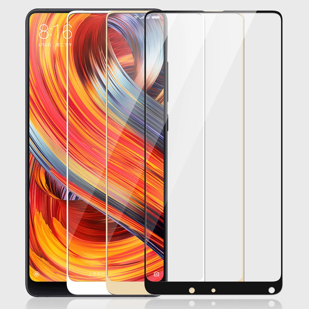 3PCS Full Glue 3D Tempered Glass For Xiaomi Mi Mix 2 Screen Protectors For Xiaomi Mix 2S Mix2 Mix2S Protective film