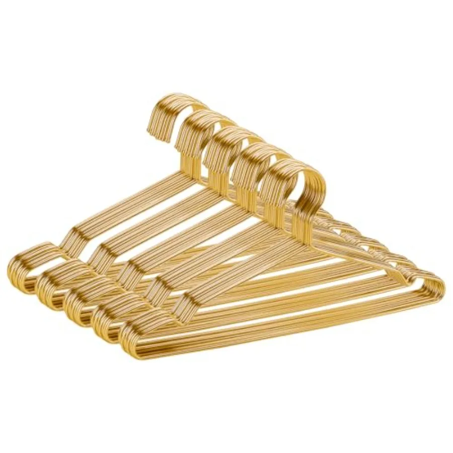 Paquete de 50 ganchos Hans de alambre, Hans Wire Hangars, Hans Mel, Hans antideslizantes de alta resistencia, ganchos de acero sin clavos para 6.5 h Gold