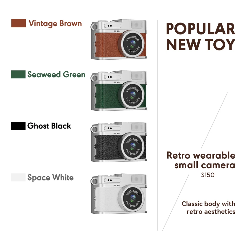 Kamera Mini Retro dengan Layar Perekam Video 1080p Olahraga Kecil Antik Portabel untuk Penggunaan Di Dalam Ruangan Rumah Luar Ruangan