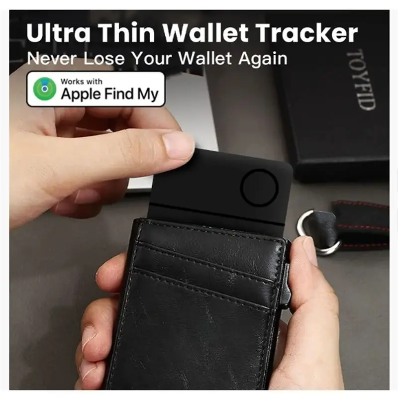 ABKQ-Smart Airtag Card Smart Anti-Lost Device Wireless Charging Findmy Locator Suitable For Search App