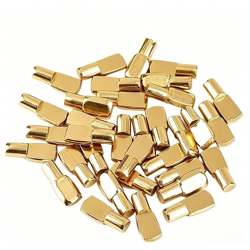 67 pcs Iron Cabinet Pins 5mm Standard Peg Size, designed for Wardrobe Layer Pins, Gold Plated Finish