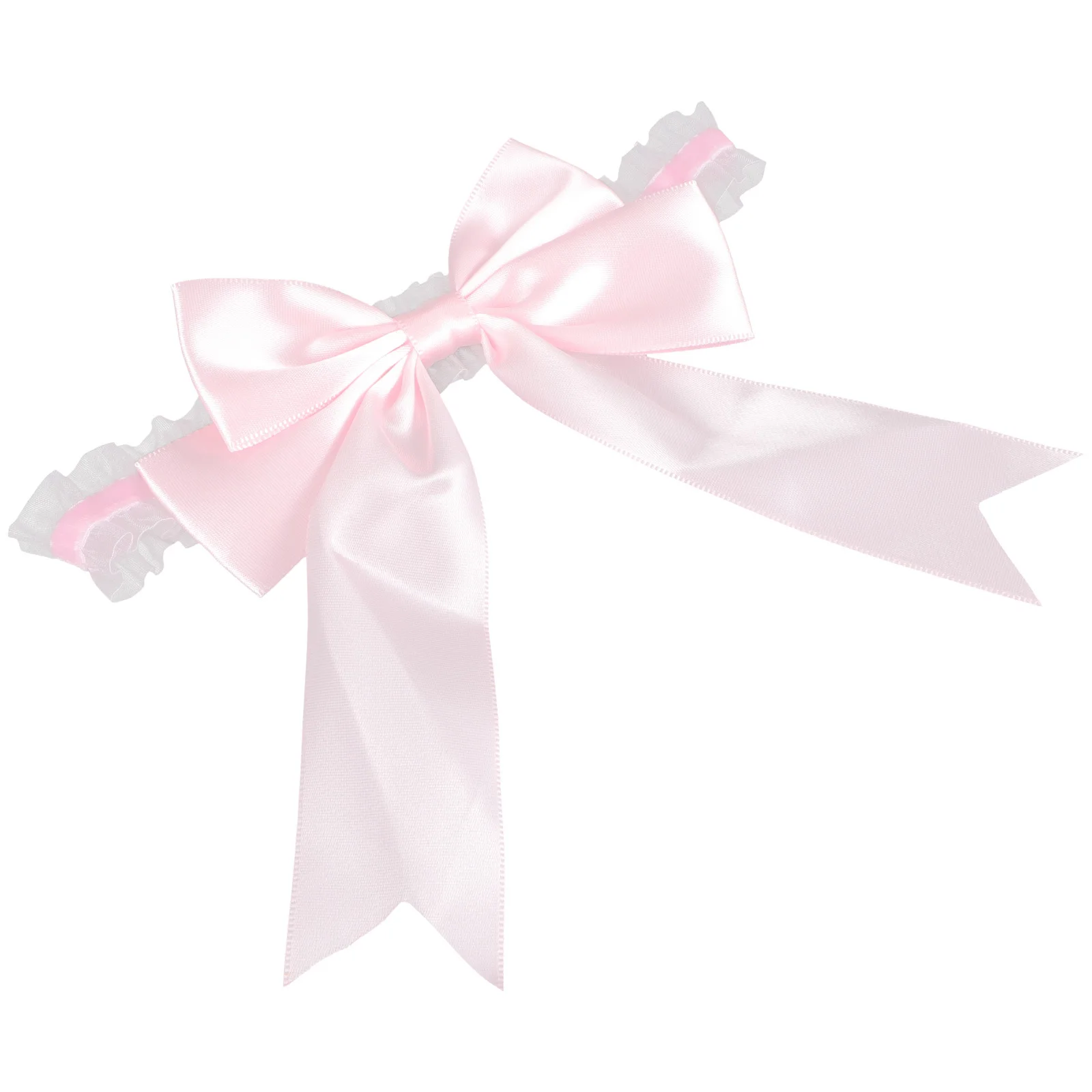 

1pc Butterfly Lace Garter Bridal Thigh Ring Soft Flexible Wedding Party Prom Decorative Accessory For Bride Pink