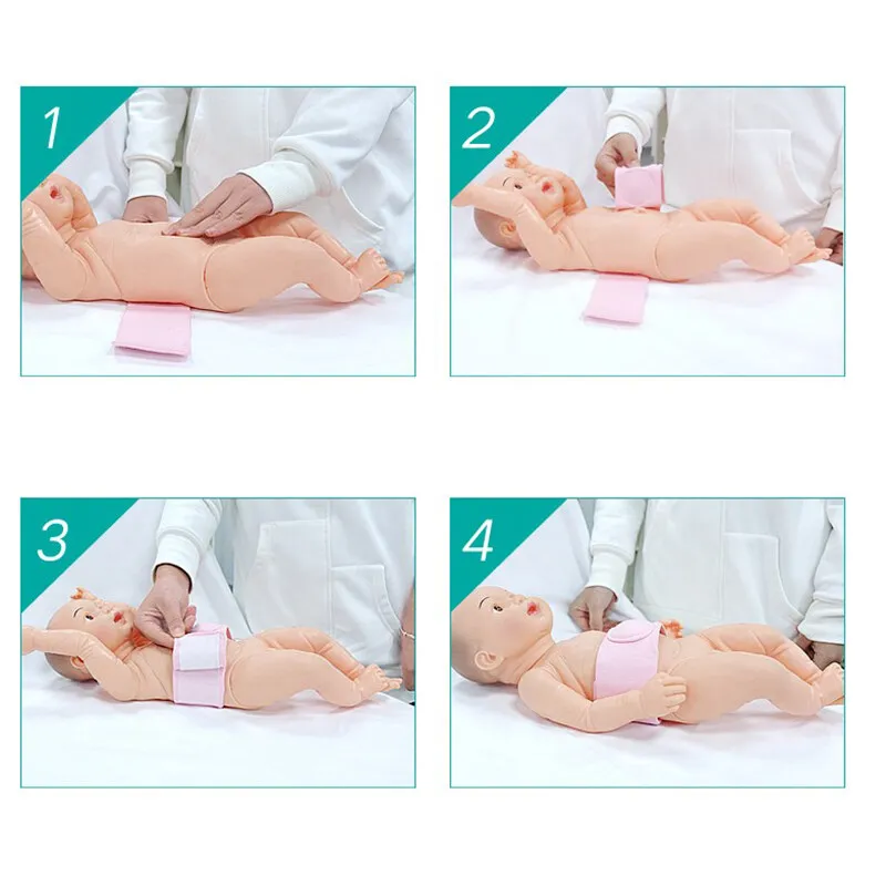 2 szt./pudełko Pas na przepuklinę pępkową dla niemowląt, oddychające pasy elastyczne z bawełny do leczenia przepukliny pępkowej