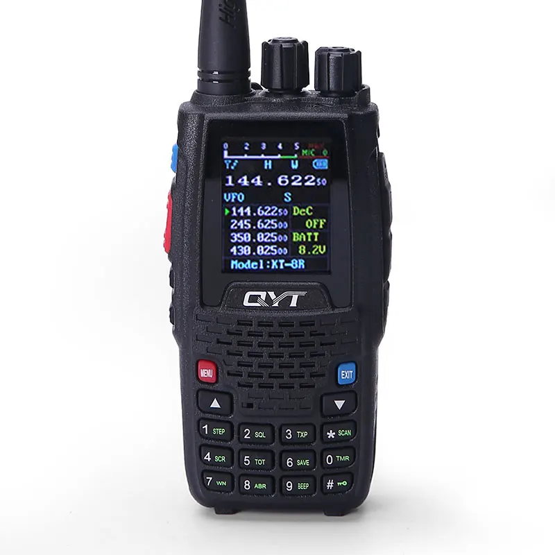 

QYT KT-8R High Power UV Handheld Walkie-Talkie Quad-Band Device With Color Screen For High Power UV Applications