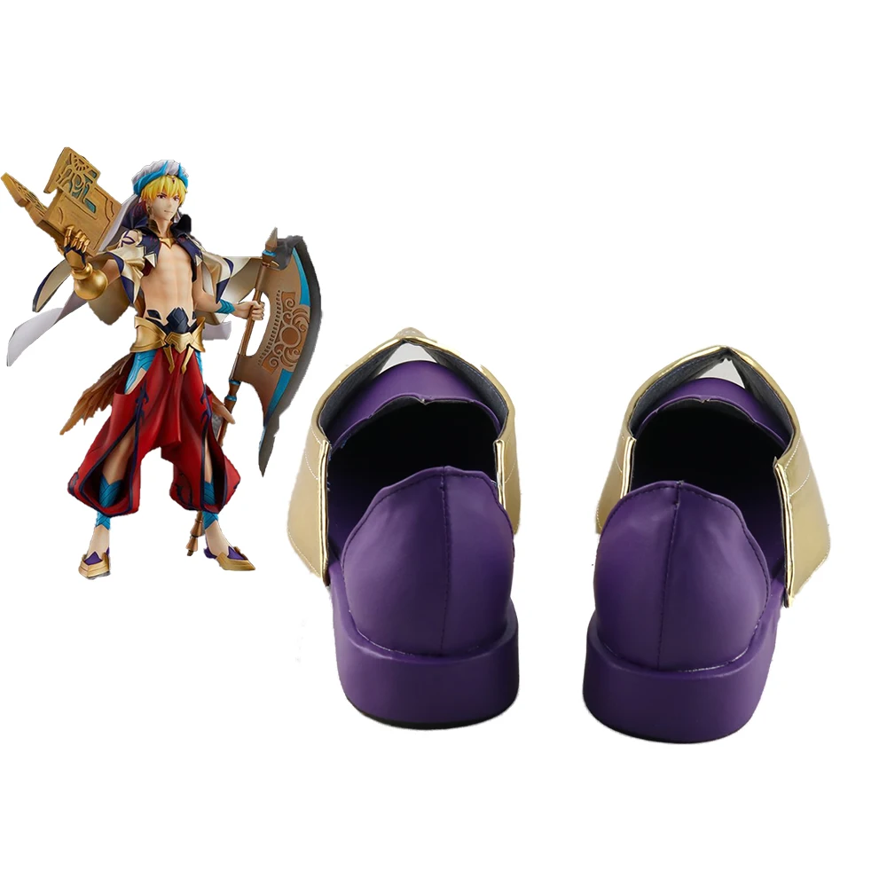 Fate Grand Order FGO Caster Gilgamesh-Botas de Cosplay para hombre, zapatos personalizados, accesorios para disfraz de Carnaval de Halloween