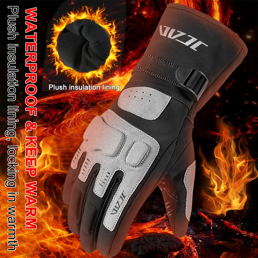 

Winter Motorcycle Gloves Leather Windproof Waterproof Guantes Men Women Motorbike Riding Gloves Touch Screen Motocross Gloves